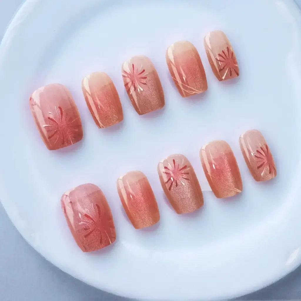 Handmade Red Coffin Press On Nails – Made by Nails Aria