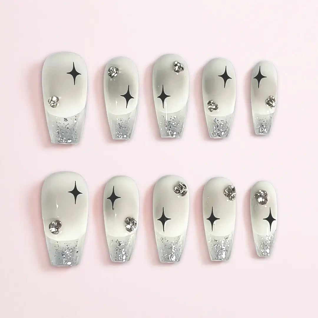 Handmade Almond French Press On Nails - Made by Nails Aria