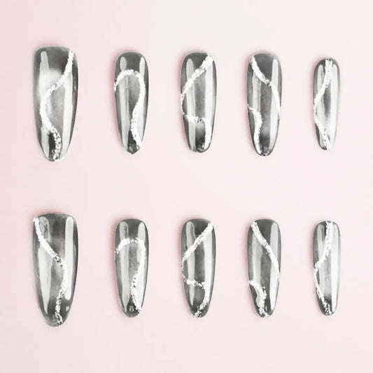 Handmade Cat-eyes Round Press On Nails – Made by Nails Aria