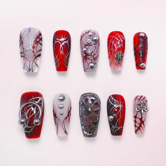 Y2K Coffin Press Ons - Handmade by Nails Aria